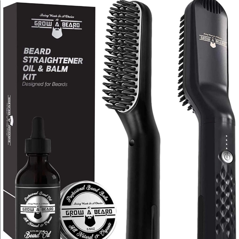 Beard Straightener, Beard Growth Oil & Beard Balm​